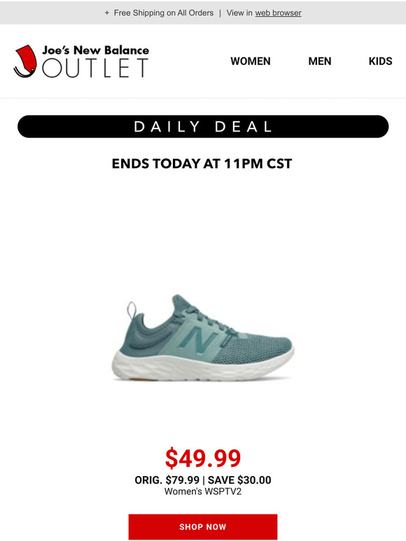 joe's new balance daily deal