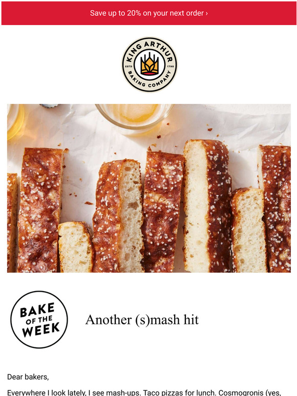 King Arthur Baking Company Pretzel Focaccia Milled