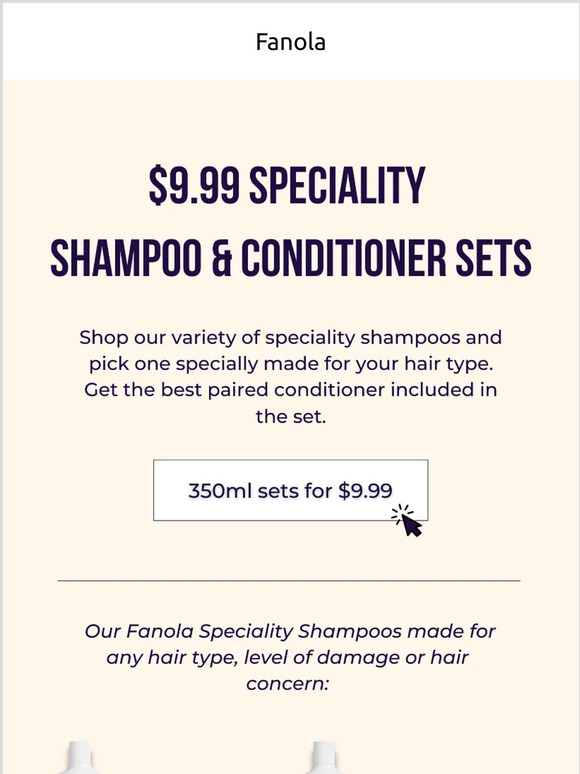 $9.99 for Specialty Shampoo Maitenance Packages!
