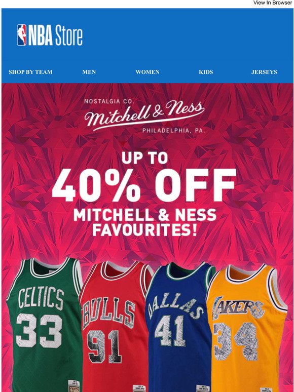 Up To 40% Off Mitchell & Ness & More!
