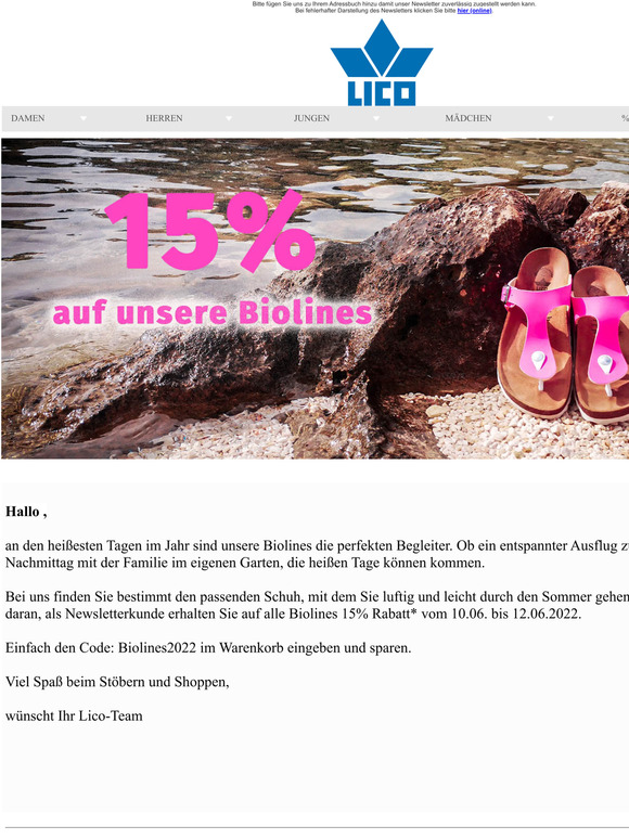 🌞👟🌞15% Rabatt auf alle unsere Biolines 🌞👟🌞