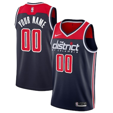 Men's Nike Navy Washington Wizards 2019/20 Custom Swingman Jersey - Statement Edition
