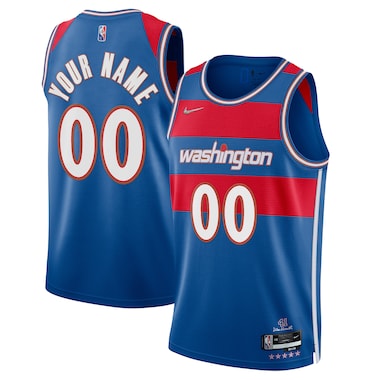 Men's Nike Royal Washington Wizards 2021/22 Swingman Custom Jersey - City Edition