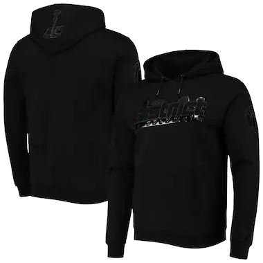 Men's Pro Standard Washington Wizards Triple Black Gloss Pullover Hoodie