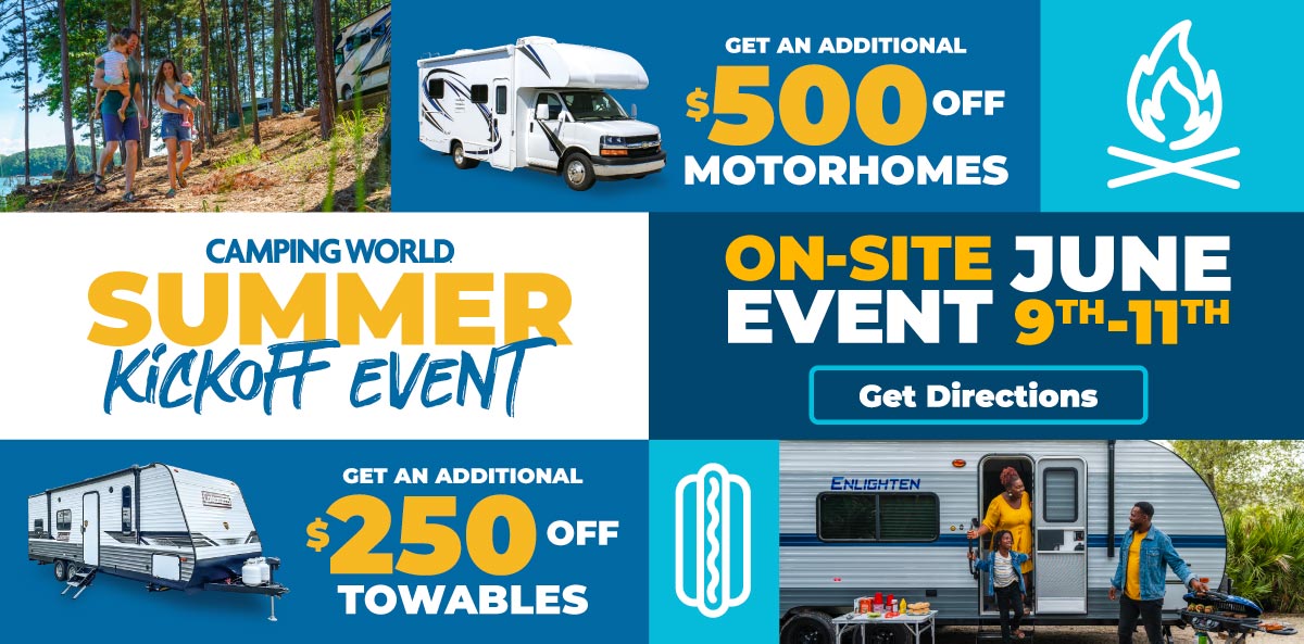 Camping World: $25 off $150+ to Start Summer with Hot Savings!