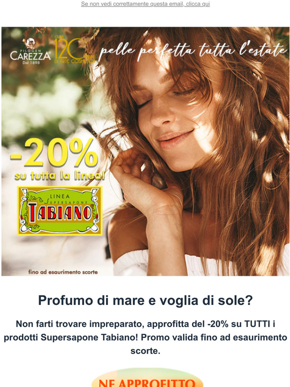Rinfrescati al -20% con Supersapone Tabiano!