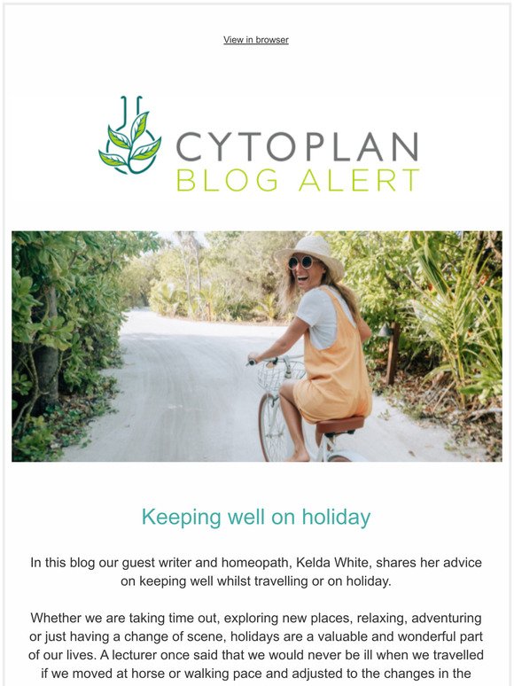 New blog | Keeping well on holiday