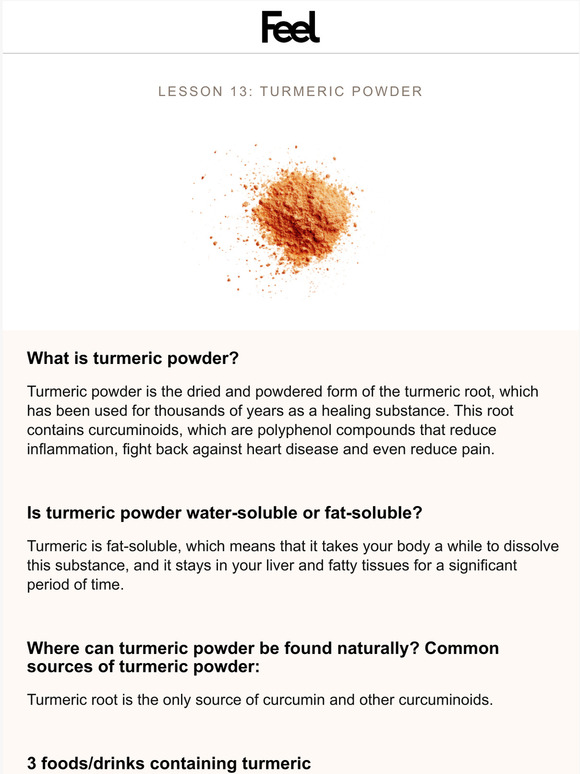 Learn About Turmeric Powder in 5 Minutes – The Health Dossier with WeAreFeel