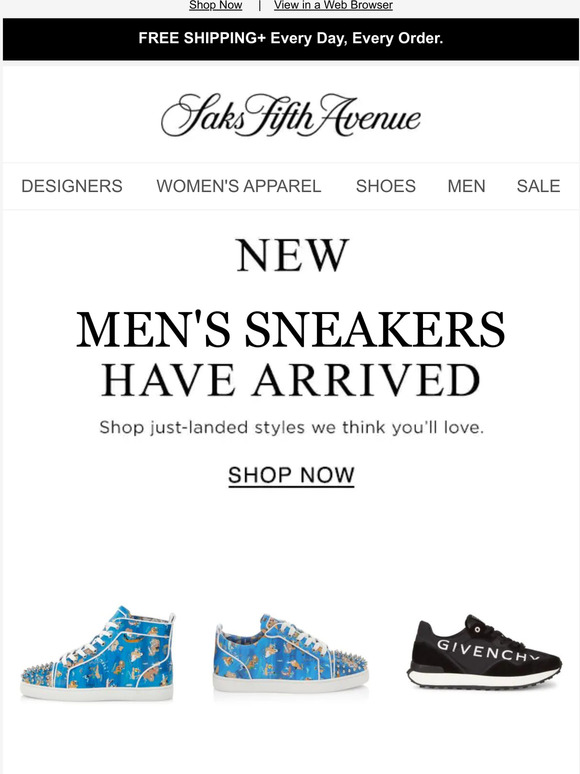 saks mens sneakers sale