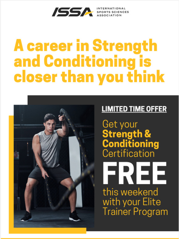 International Sports Sciences Association Get started with a FREE