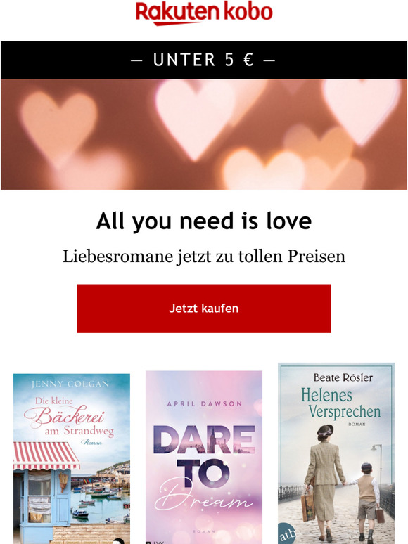 Unter 5 €: all you need is love
