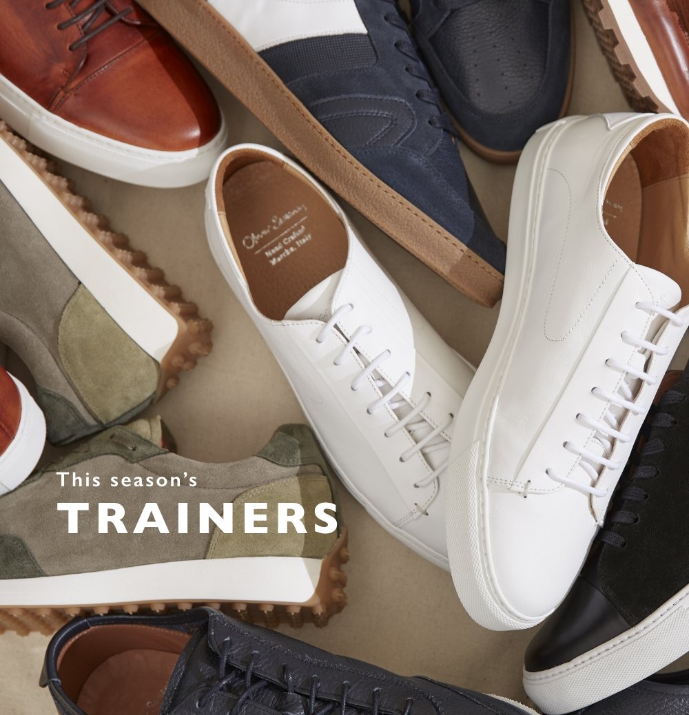 shop all mens leather and suede trainers