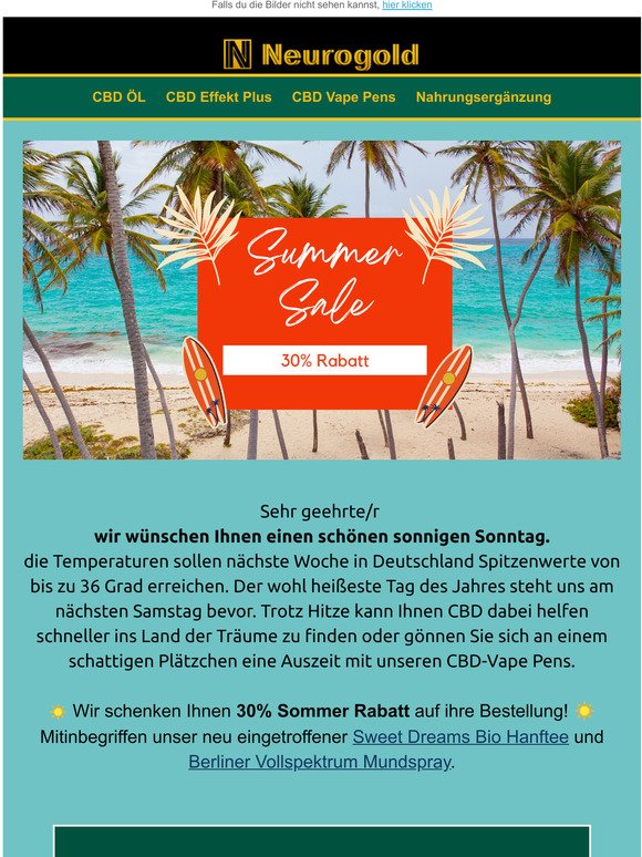 ☀️ Summer Sale ☀️ 30% auf alle Neurogold Produkte