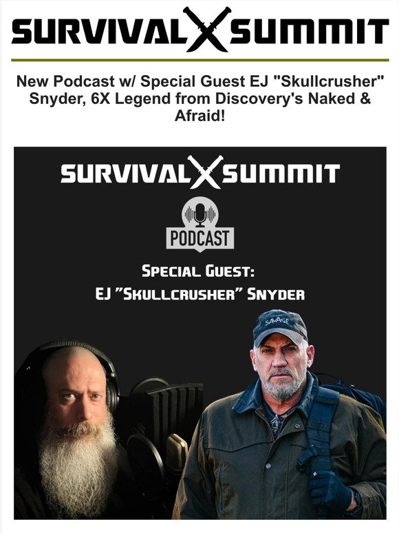 The Survival Summit Interview With Ej Snyder From Naked Afraid Milled