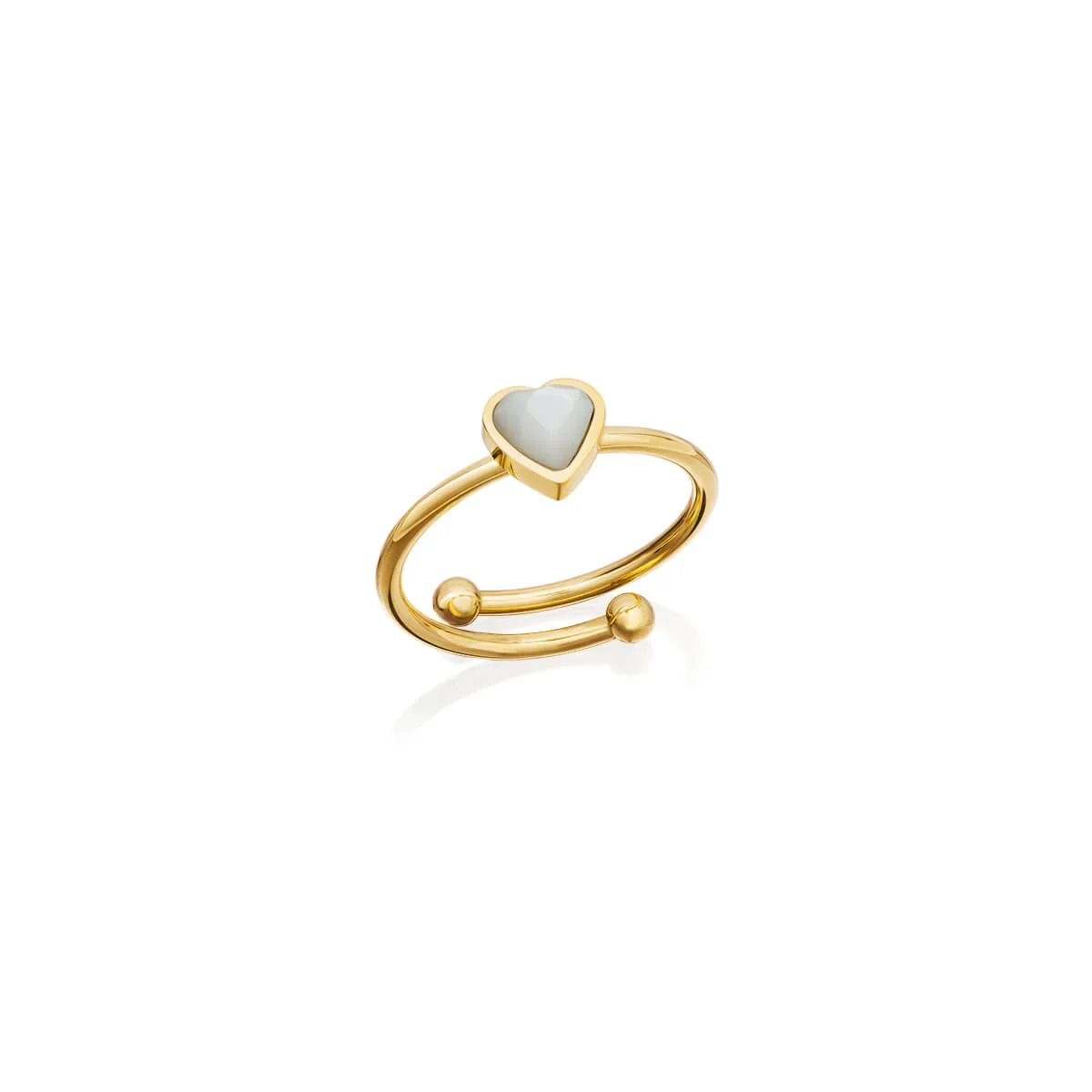Image of Mini Heart Birthstone Ring (Gold)