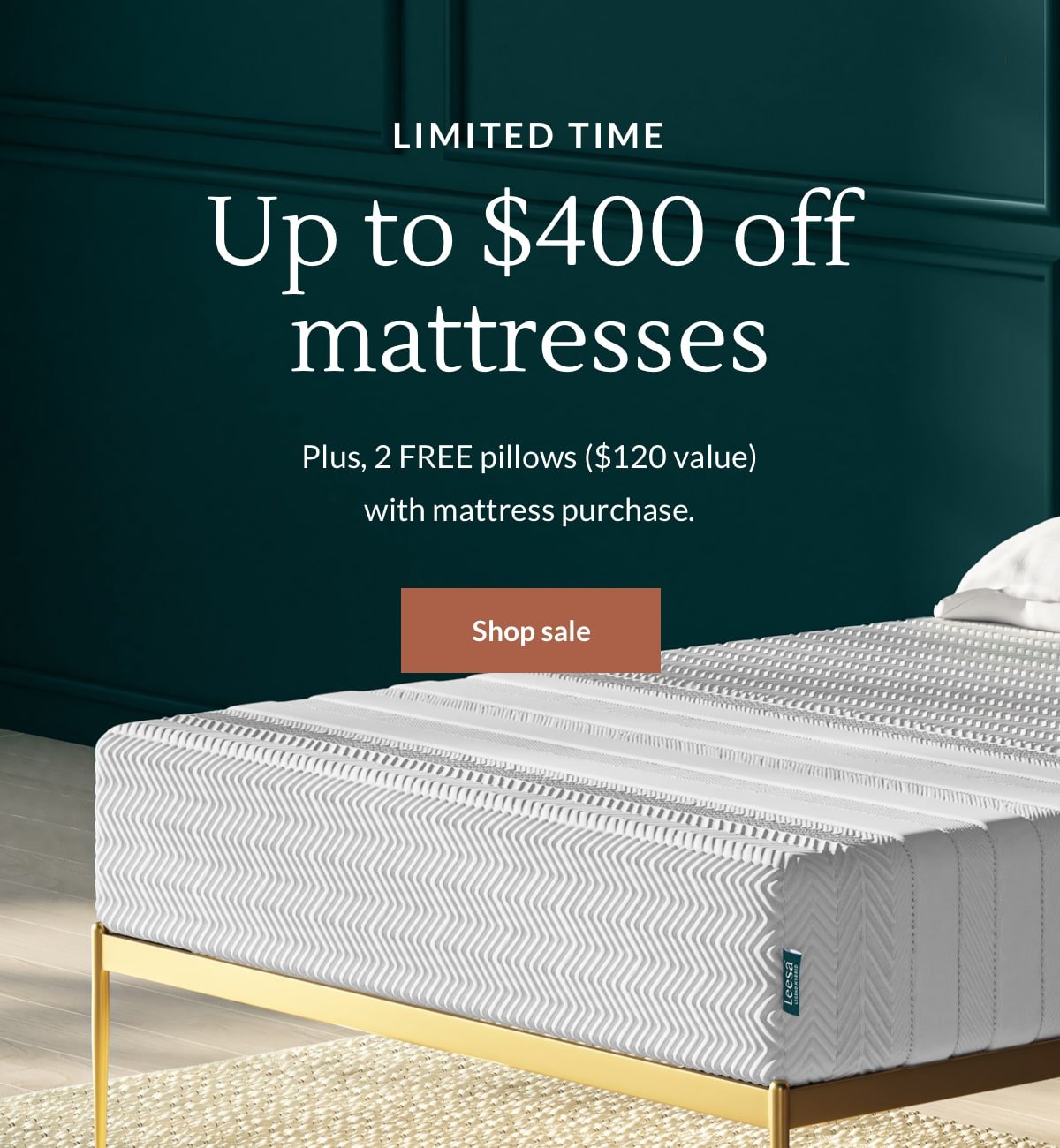 Limited time: Up to $400 off mattresses