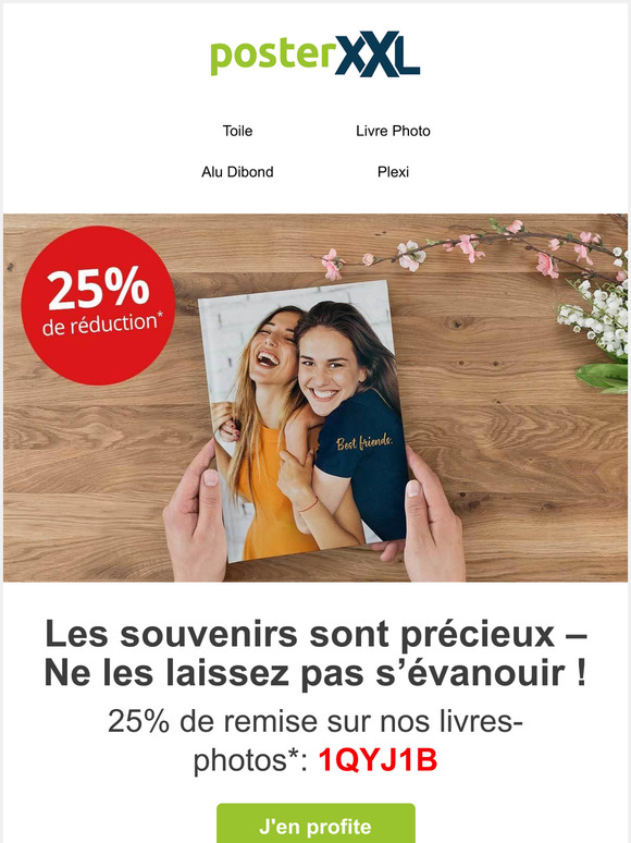 25% de remise sur nos livres-photos📚