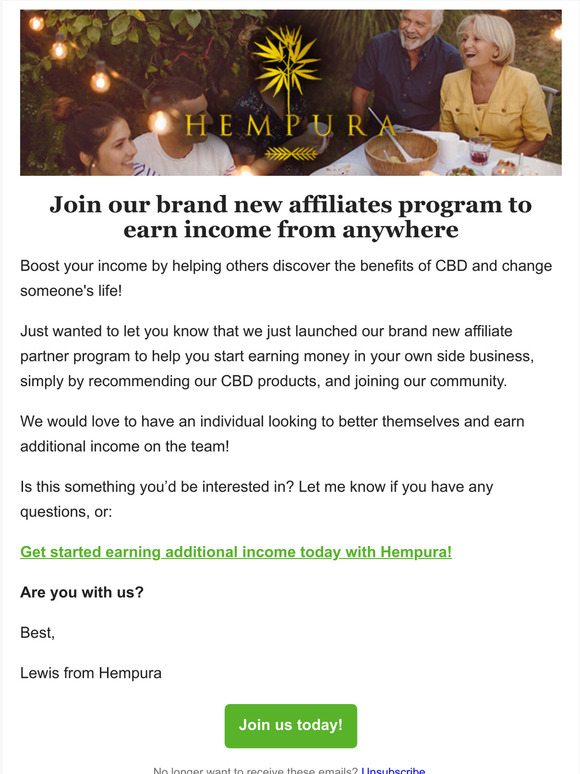 Work with Hempura to better your life