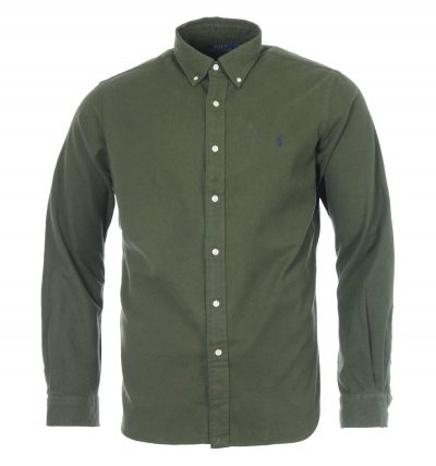 Polo Ralph Lauren Custom Fit Flannel Shirt - Army Green