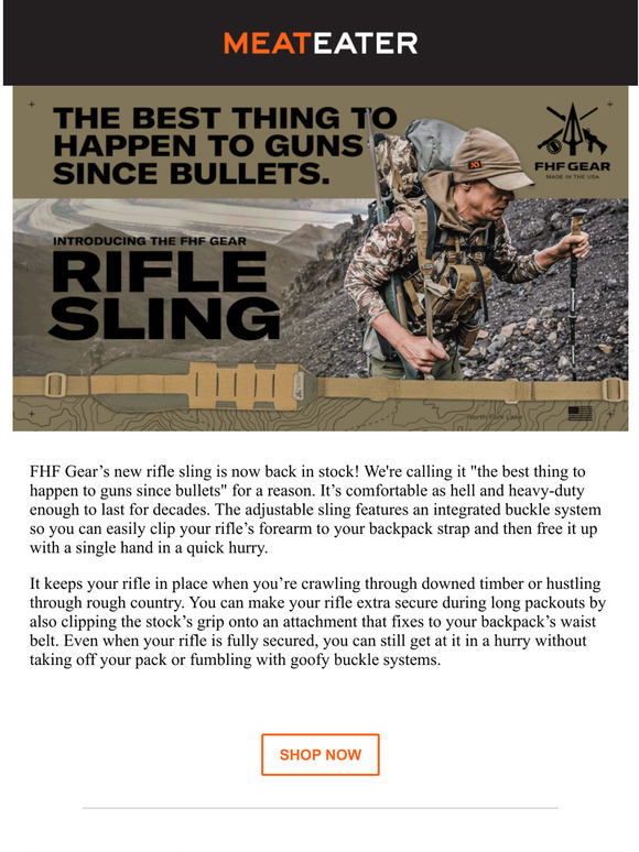 MeatEater New Rifle Sling is Here! Milled