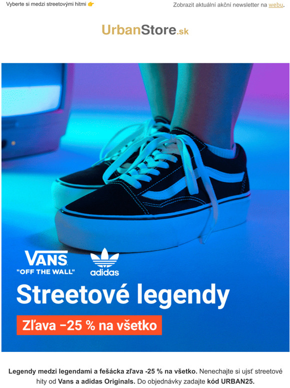 Vans + adidas Originals s 25% zľavou