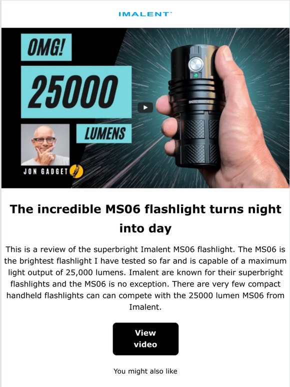 Worlds BRIGHTEST Flashlight - IMALENT MS32 - 200,000 lumens