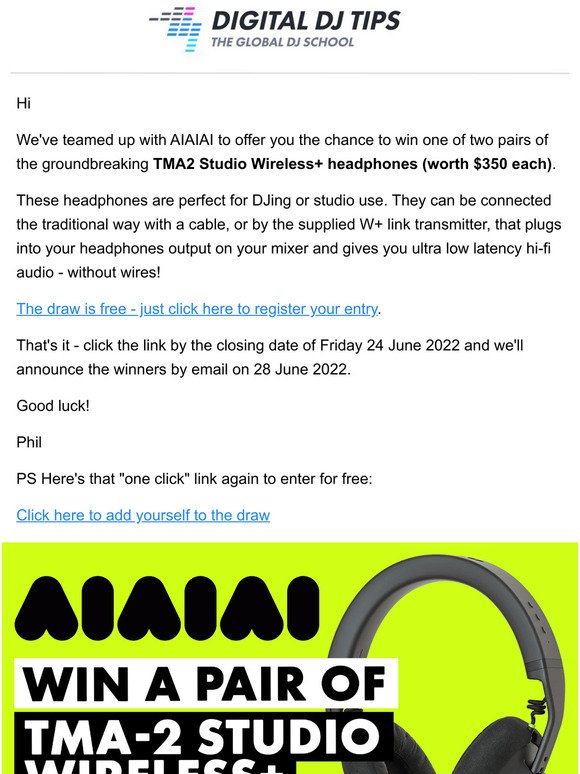 🎧 Win AIAIAI headphones worth $350!