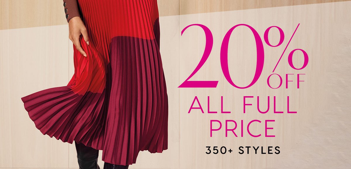 20% Off All Full Price