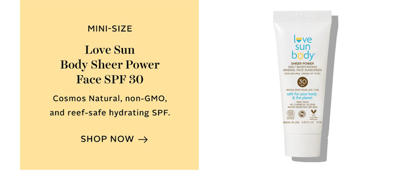 MINI Love Sun Body Sheer Power Face SPF 30