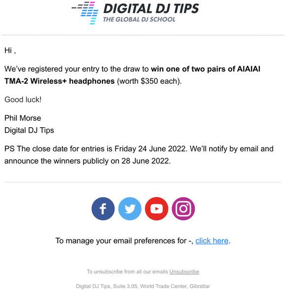 AIAIAI headphones prize - you're in the draw!