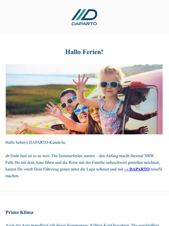 Endlich! Die Ferien stehen vor der Autotür 🚗🌴