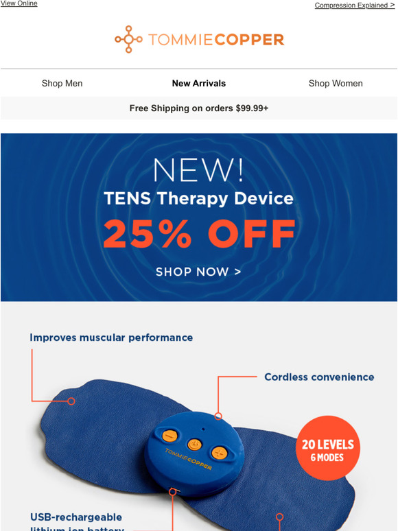 Tommie Copper 25 off TENS Pain Therapy Devices Milled