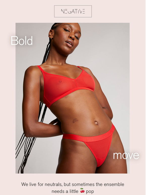 Negative Underwear NEW IN CHERRY Milled