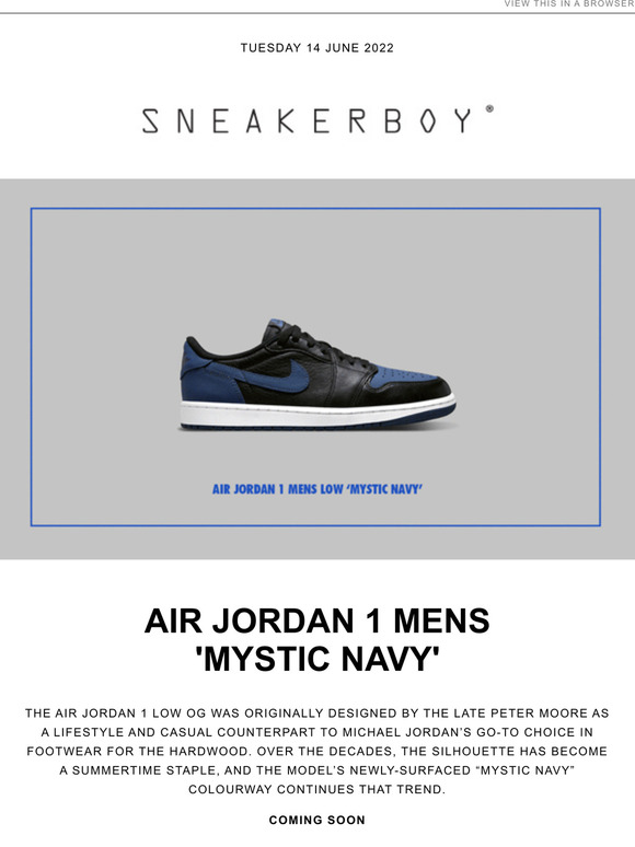 Air Jordan 1 MENS Low 'Mystic Navy'