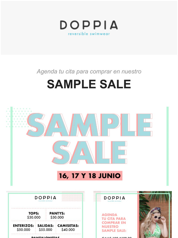 Te traemos una invitación muy especial...SAMPLE SALE ‼