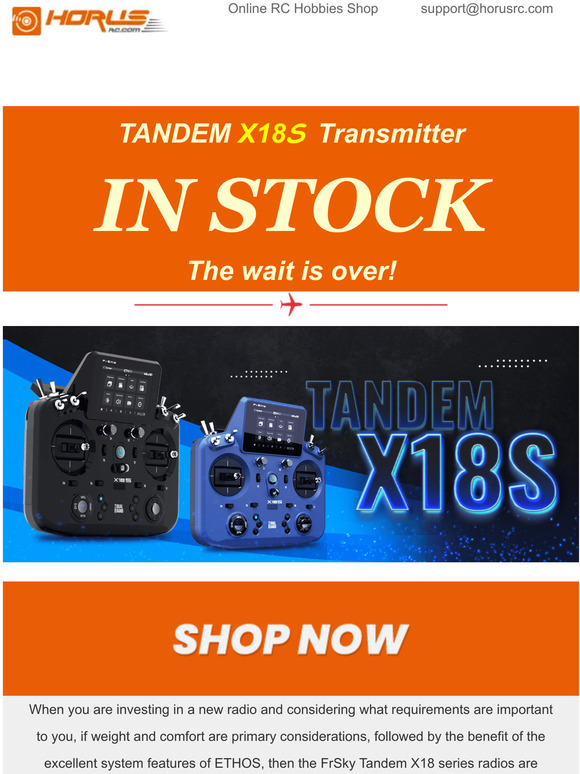 Tandem X18S Transmitter In Stock Now|HorusRC