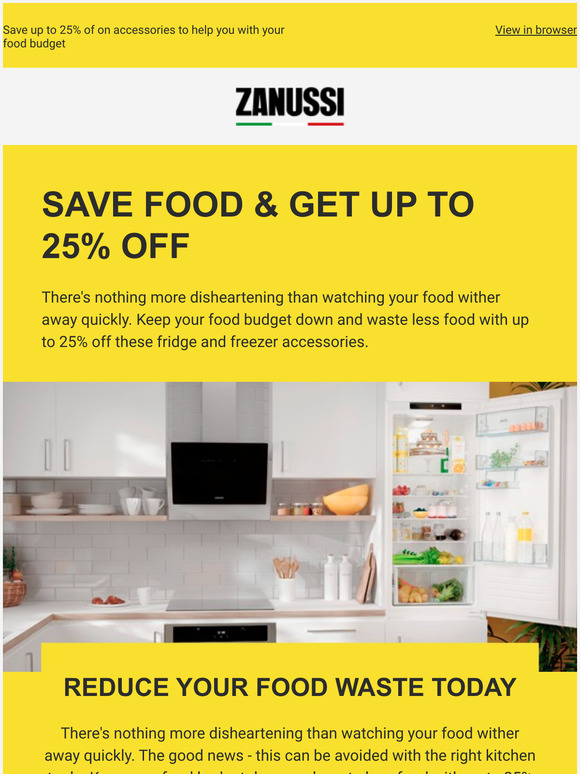 Save food, save money, get up to 25% off!