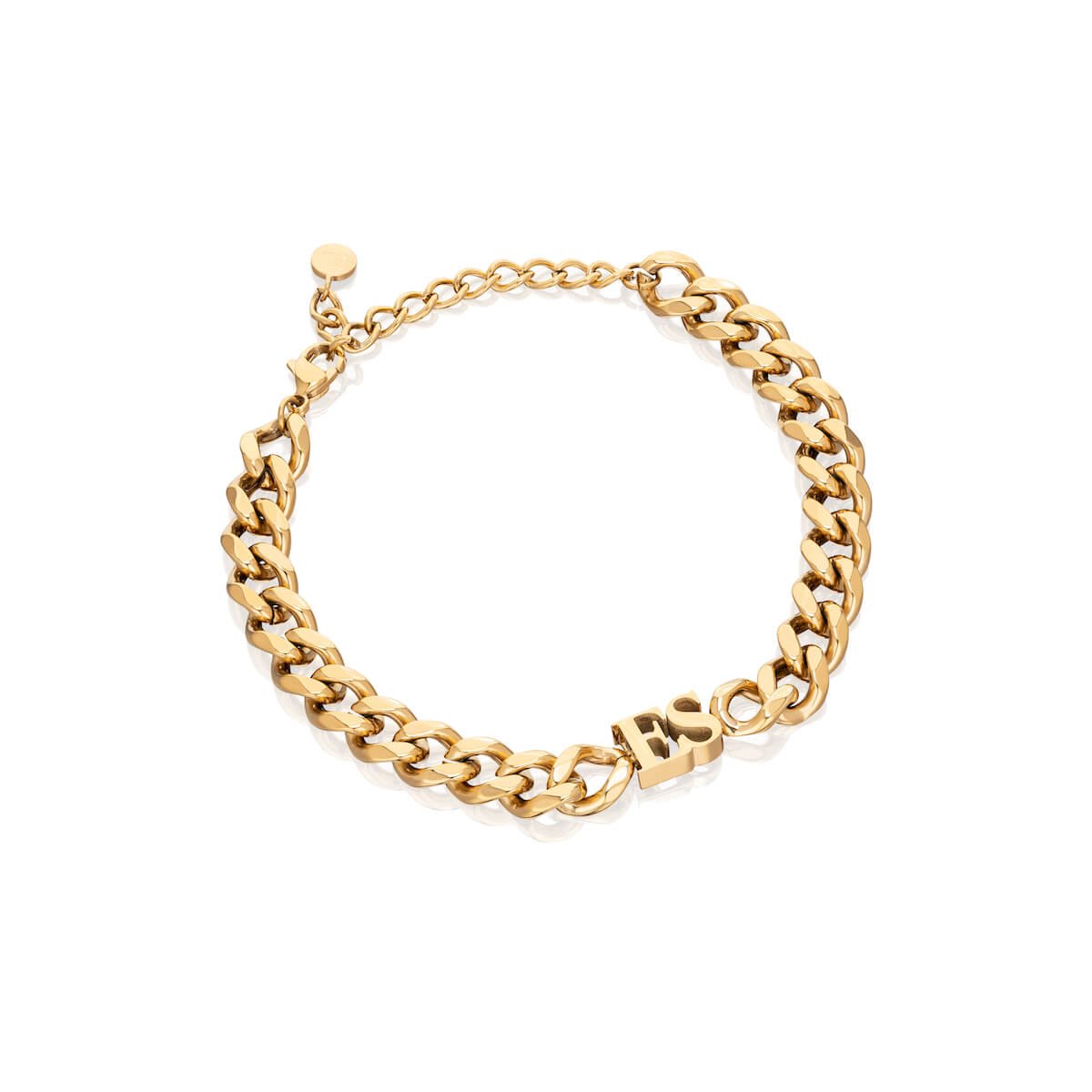 Image of Initial Curb Bracelet (Gold)