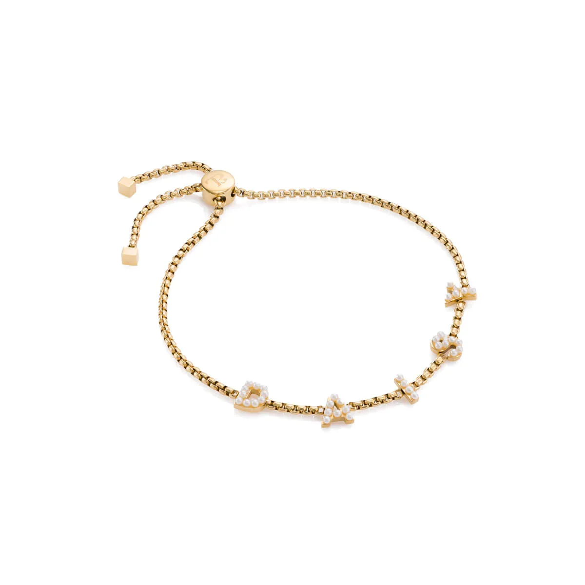Image of Pearl Custom Name Bracelet (Gold)
