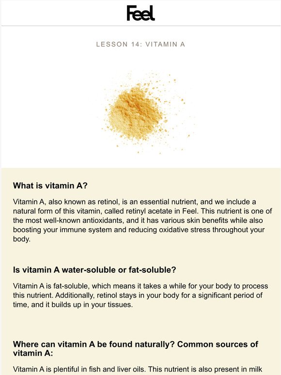 Learn About Vitamin A in 5 Minutes – The Health Dossier with WeAreFeel