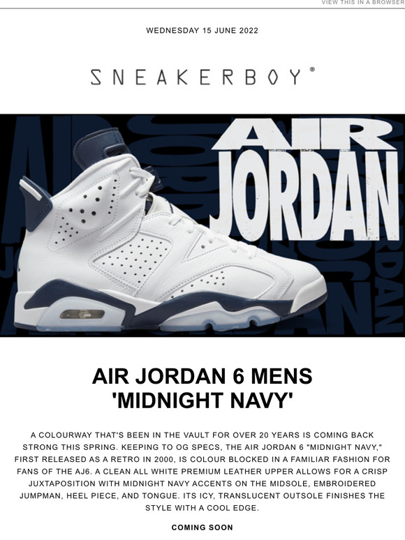 Air Jordan 6 MENS Retro 'Midnight Navy'