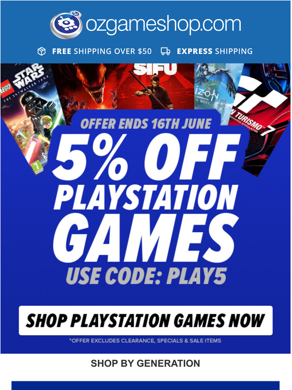 5% OFF PlayStation Games! Hurry Offer Ends Soon!