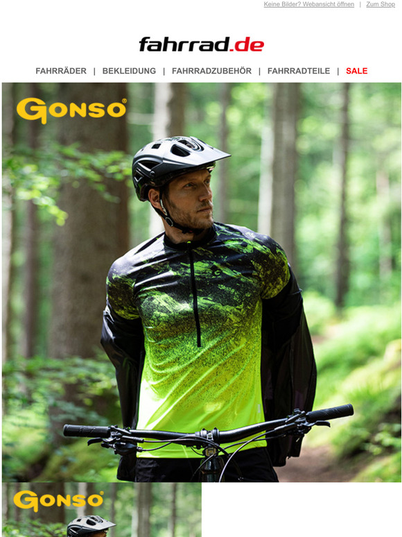 Farbenfrohe Radbekleidung von Gonso