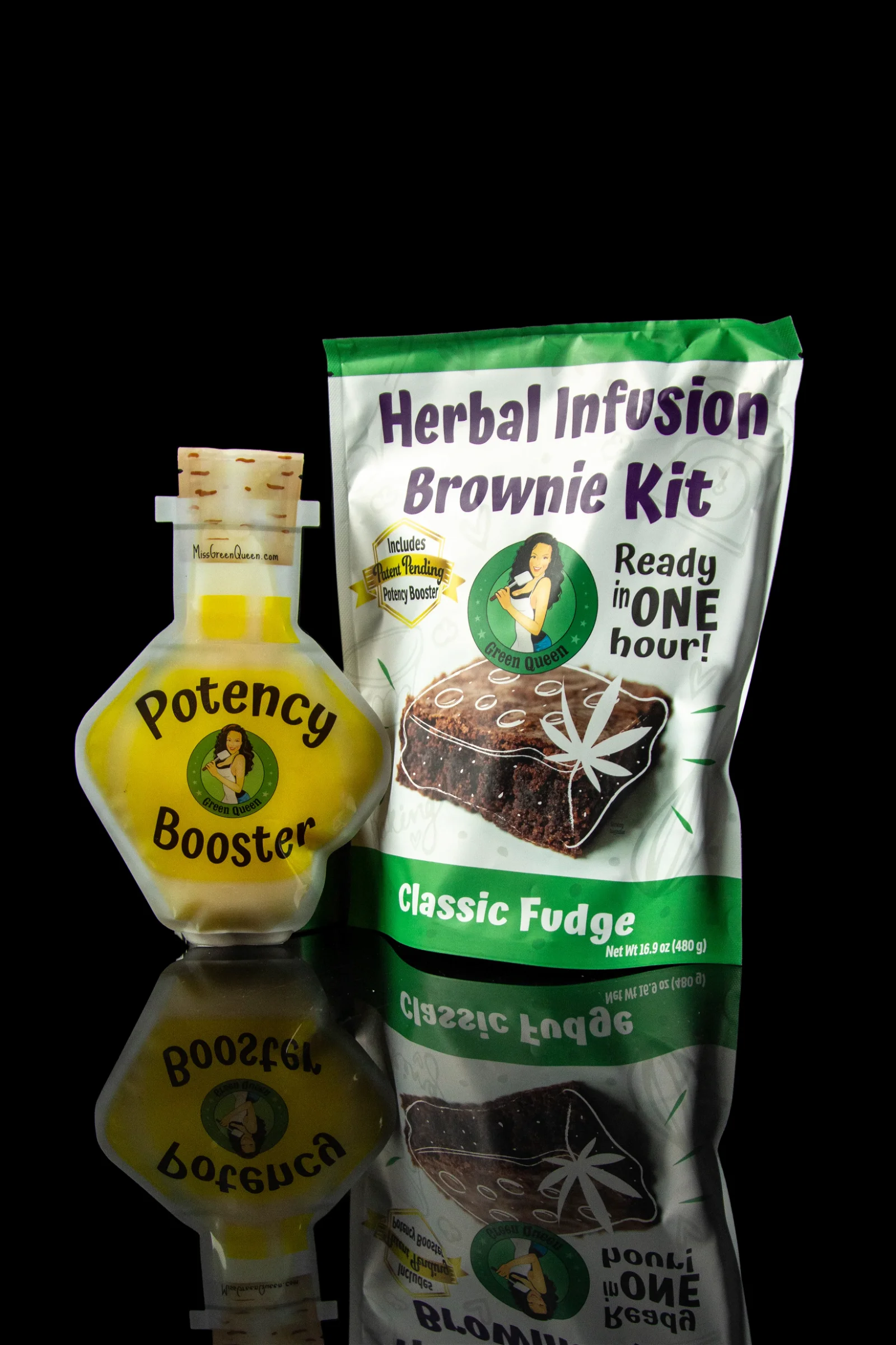 Image of Green Queen Herbal Infusion Brownie Kit with Potency Booster