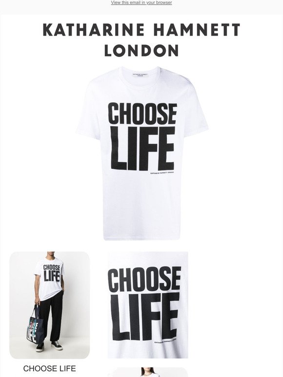 BACK IN STOCK: CHOOSE LIFE T-SHIRT