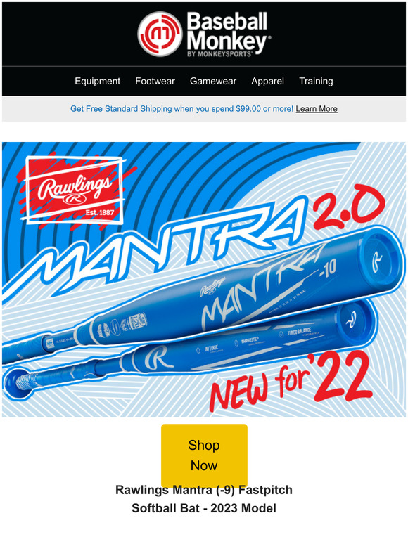 baseballmonkey New Rawlings Mantra 2.0 Fastpitch Bats Milled