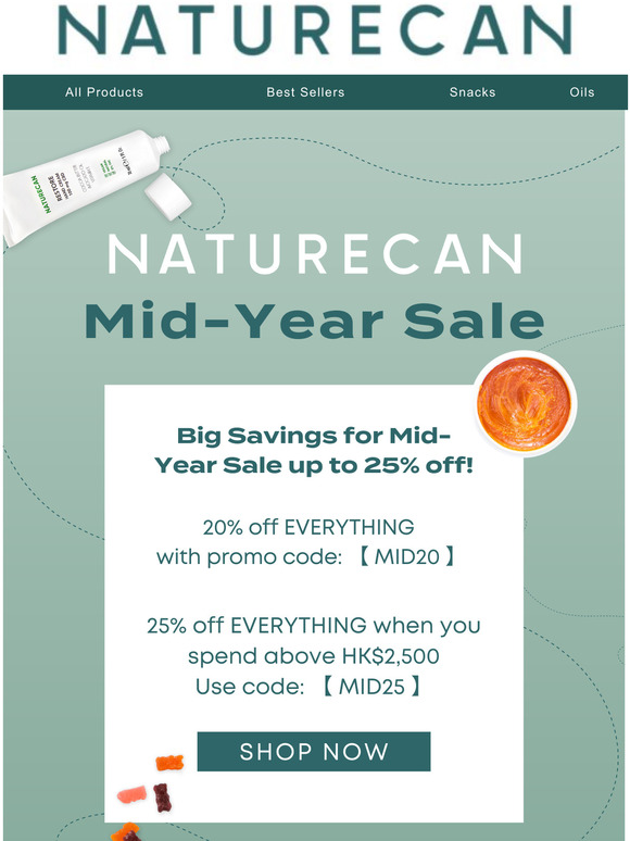 Naturecan Mid-Year Sale is here now! 🎉