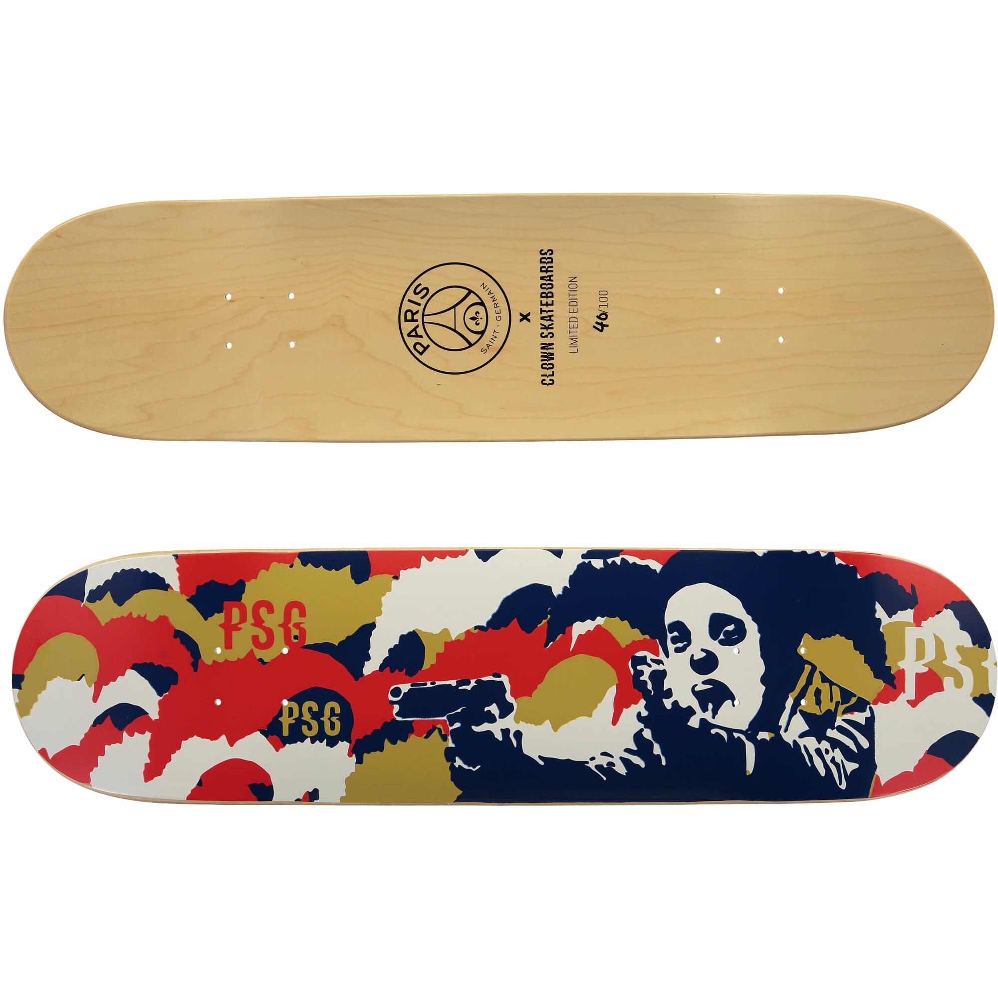 【PSG×Clown Skateboards】激レアNYC SKATEBOARD Paris Saint-Germain Clown NYC Skateboard - 8.25 Inch