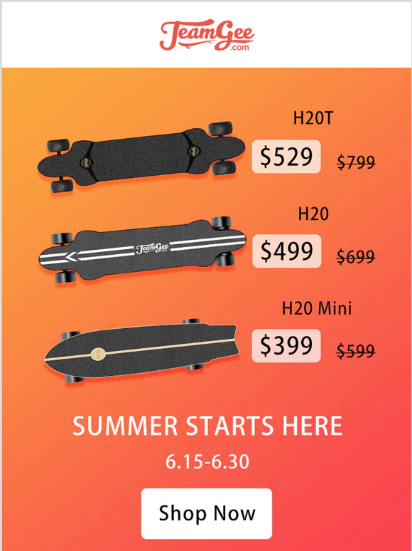 Teamgee Summer Sale Is Begining! Save Up To $300