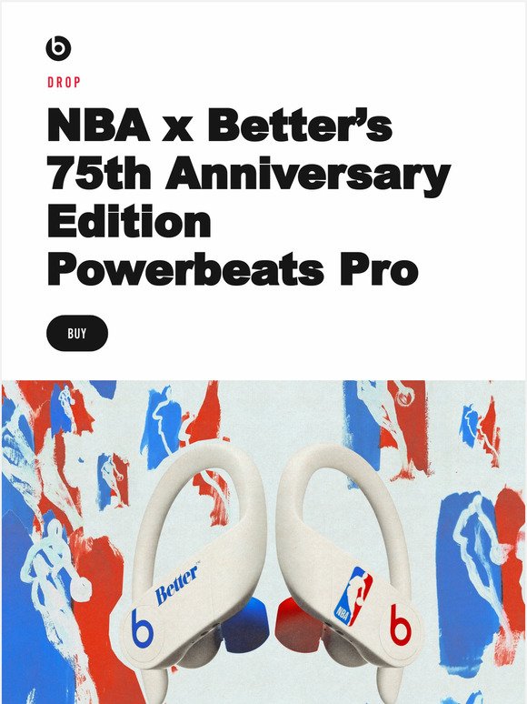 Last chance to shop NBA x Better Gift Shop’s 75th anniversary edition Powerbeats Pro